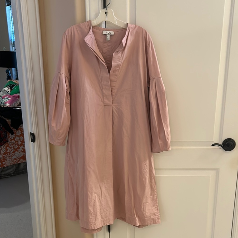 COS Blush Pink Balloon Sleeve Dress